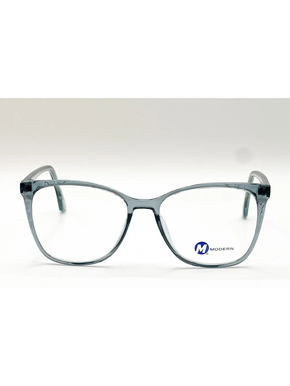 Modern Immense Teal Crystal Square Authentic Eyeglass Frames 55-16-145